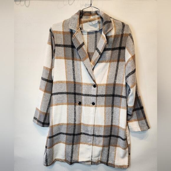 Double Take Oversized Double Breasted Blazer Coat Lightweight Trendy XL - Picture 2 of 8